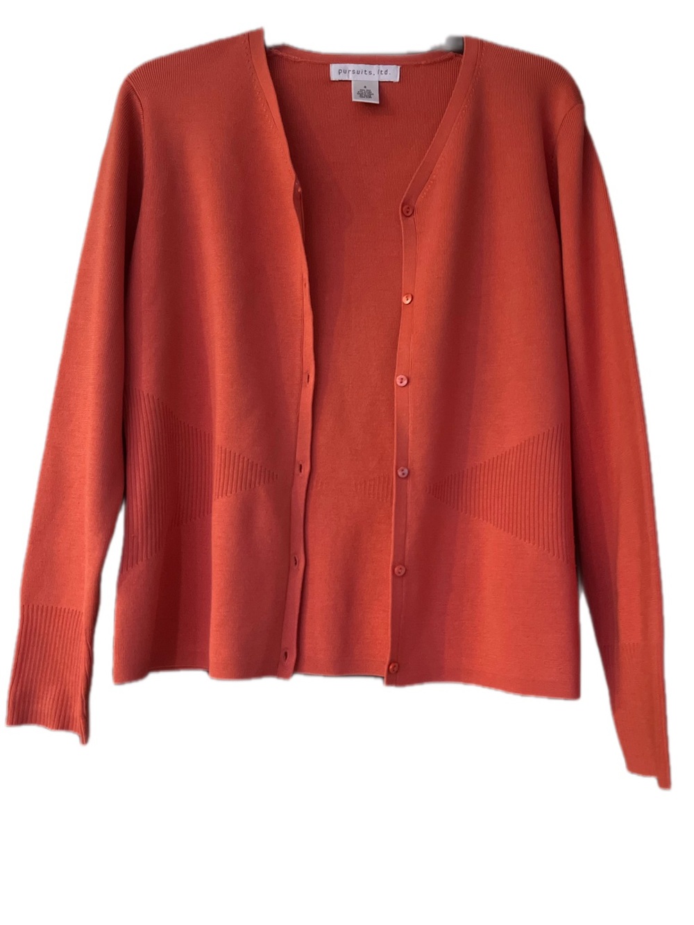 Lightweight Cardigan Silk Blend Balletcore Cardigan Coral or Rust Color Size S